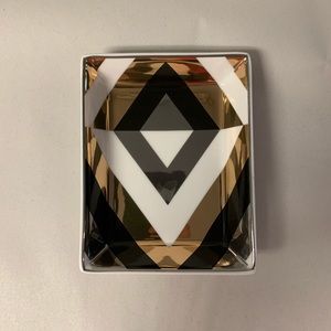 J. Crew Black, Gold, and White Jewelry Tray